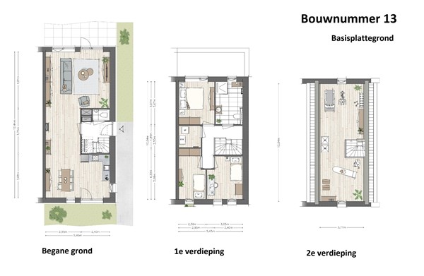 Floorplan - Vossenburglaan Bouwnummer 13, 9613 CG Meerstad